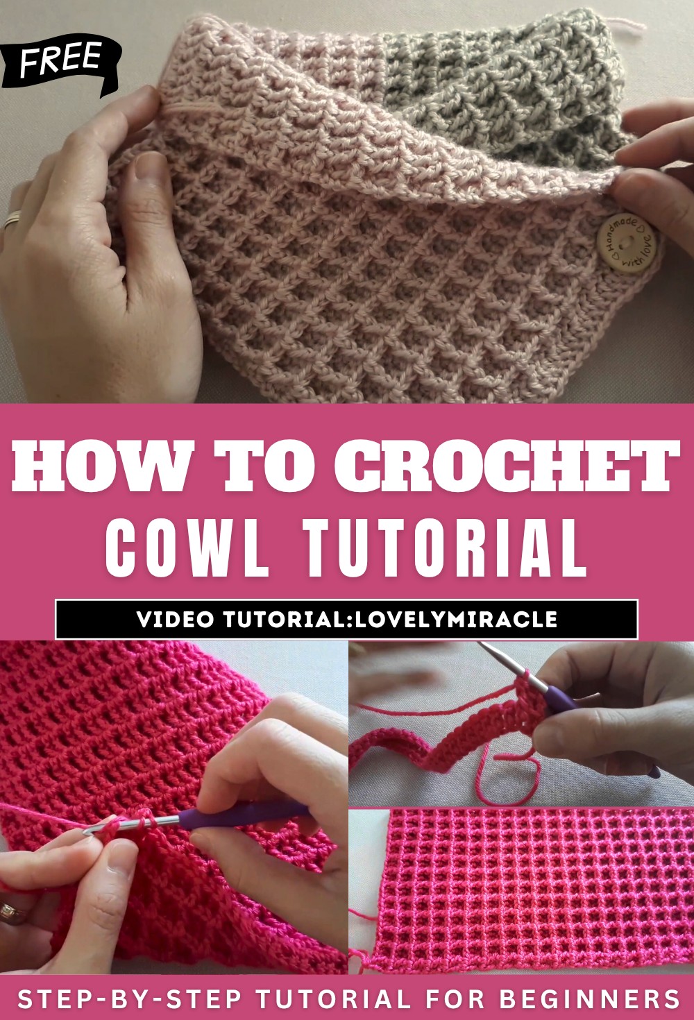 CROCHET COWL Tutorial