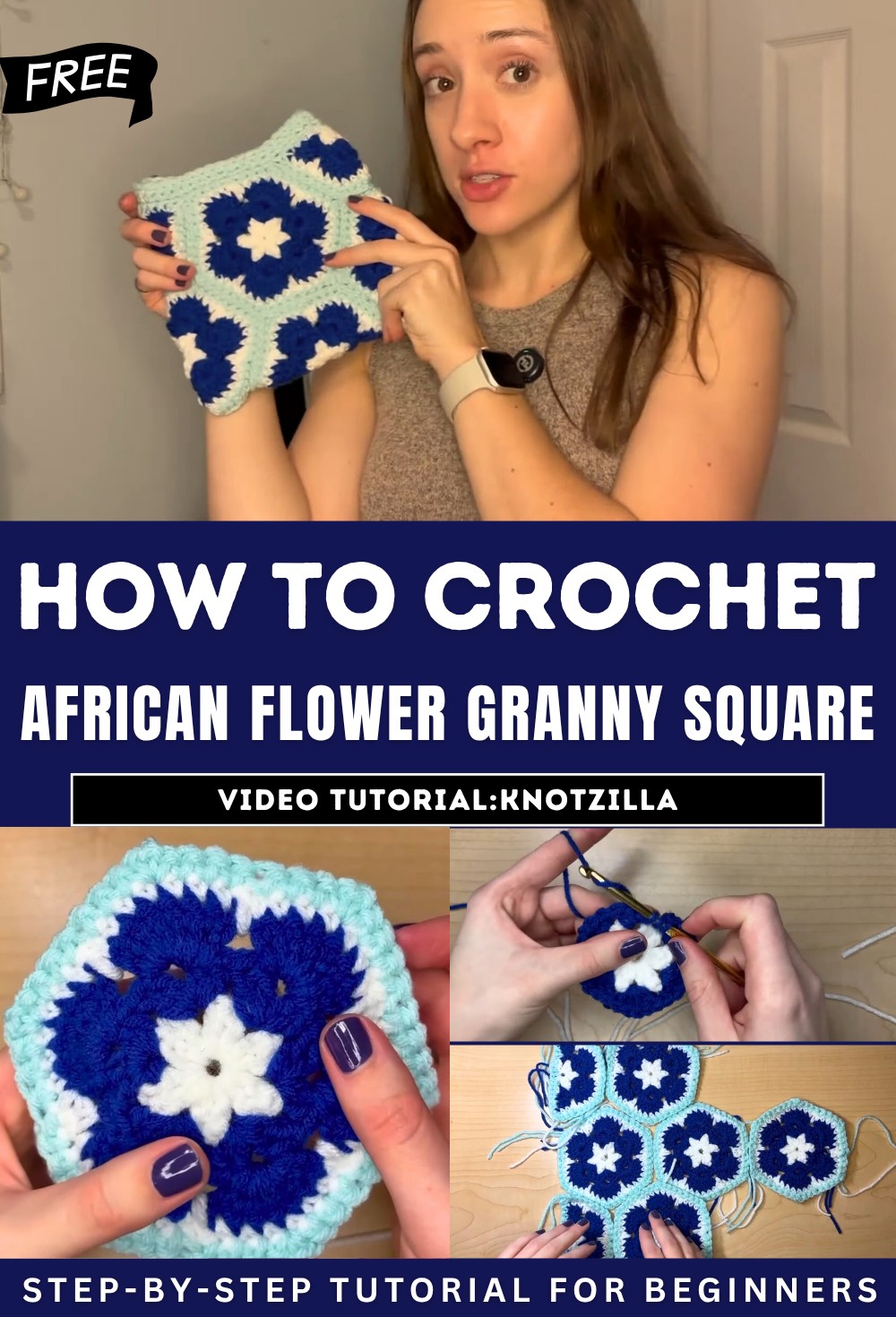 Crochet African Flower Granny Square