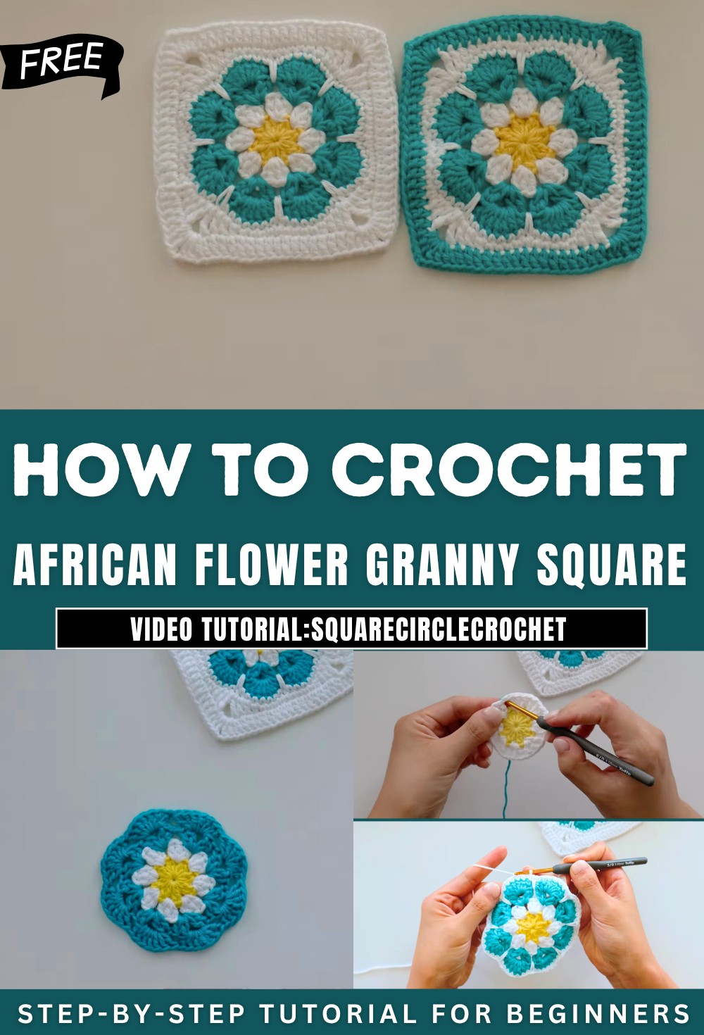 Crochet African Flower Granny Square