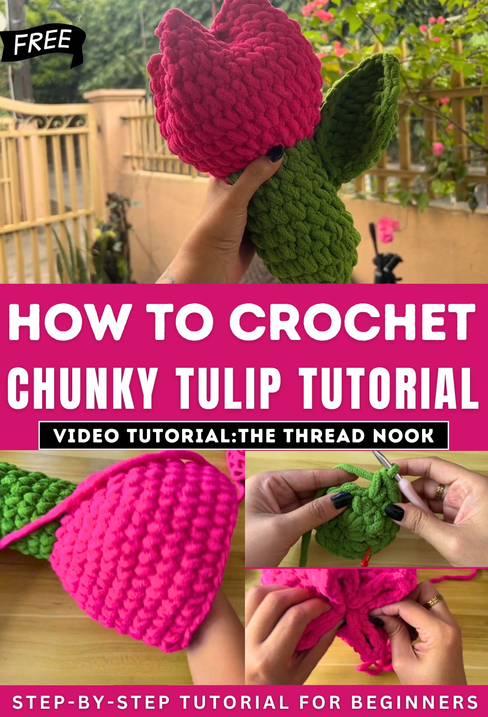Crochet Chunky Tulip Tutorial