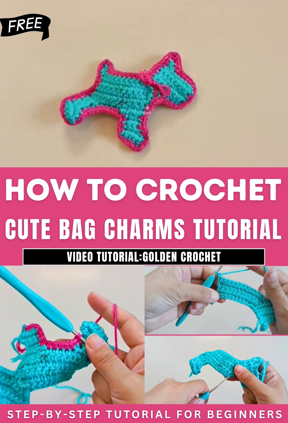 Crochet Cute Bag Charms Tutorial