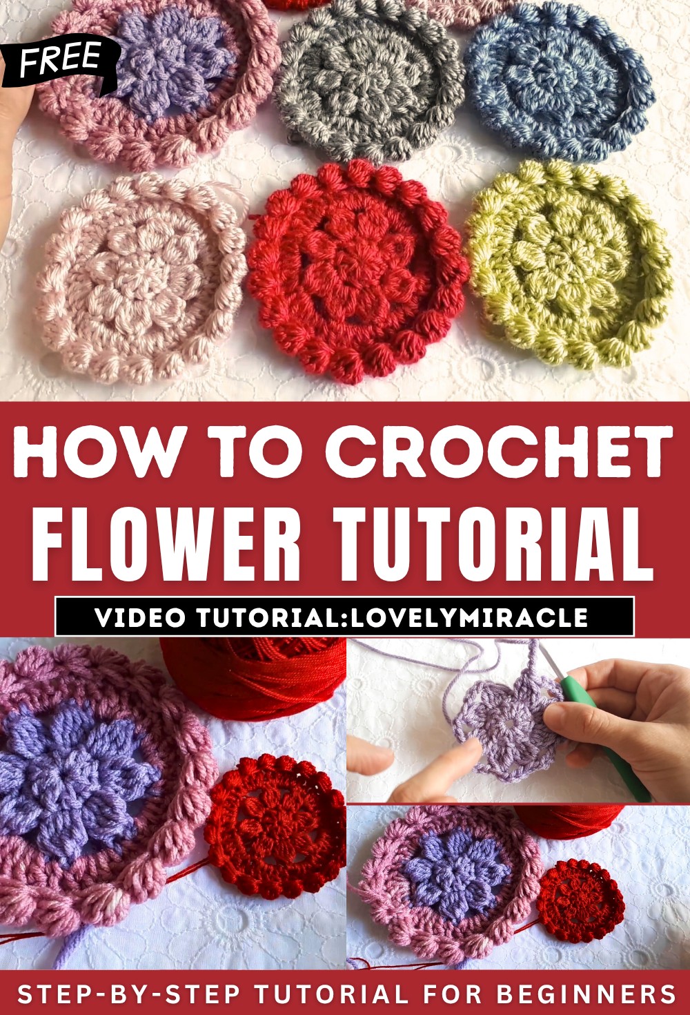 Crochet Flower Tutorial