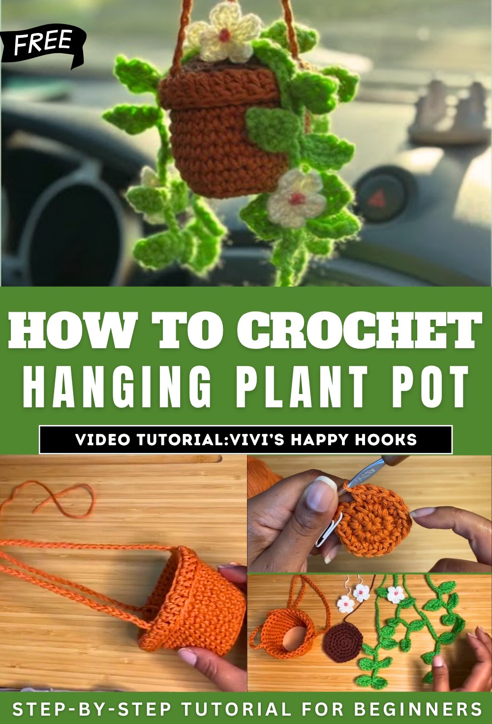 Crochet Hanging Plant Pot Pattern