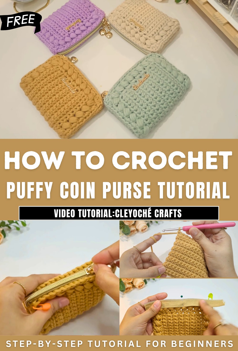 Crochet Puffy Coin Purse Tutorial