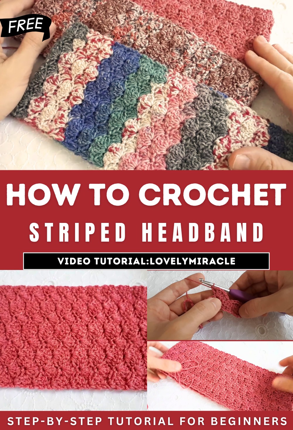 Crochet Striped Headband Tutorial