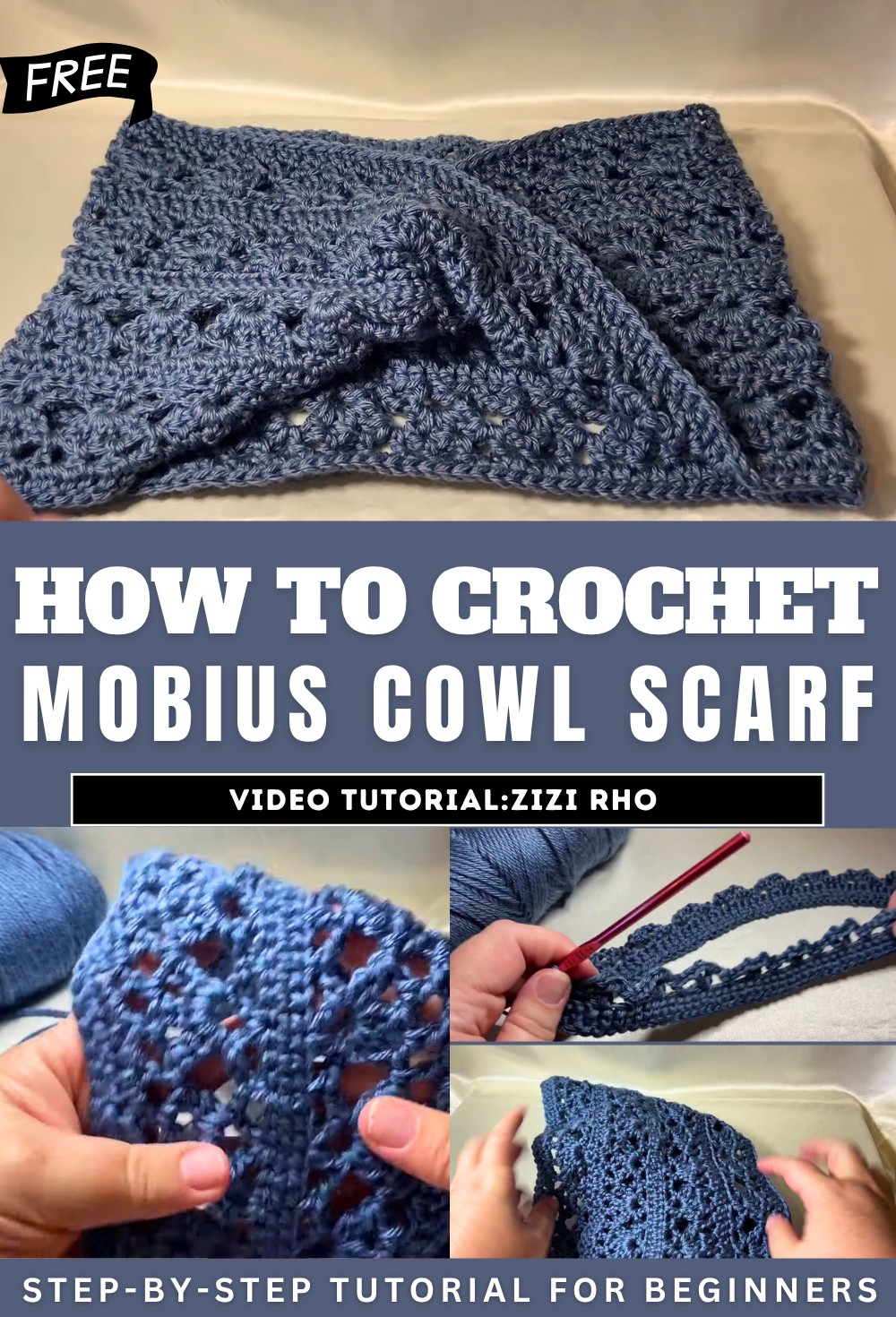 Crochet a Mobius Cowl Scarf