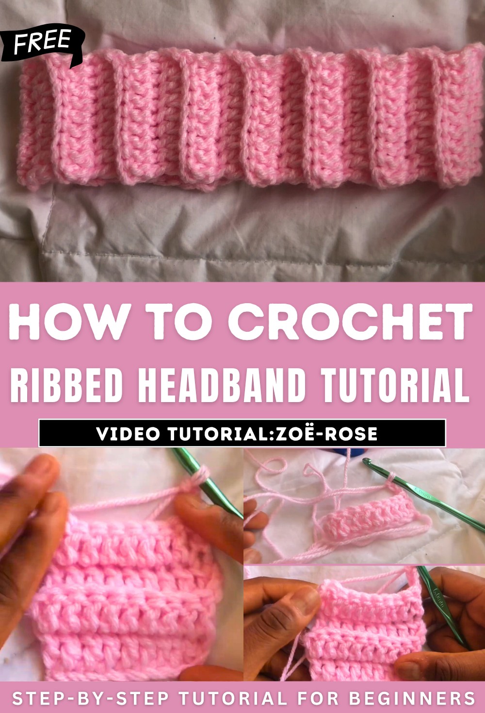 Crochet a Ribbed Headband Tutorial