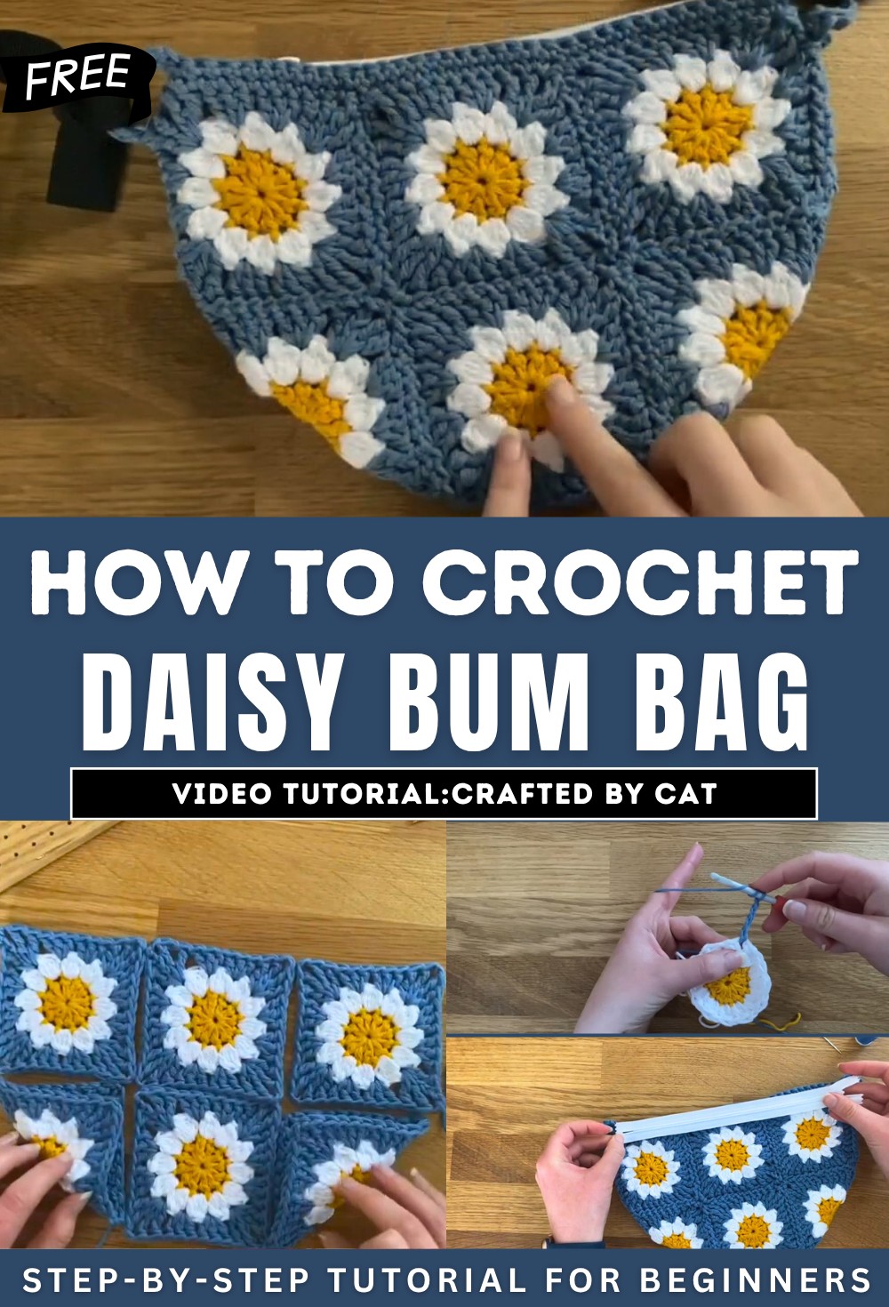 Daisy Crochet Bum Bag