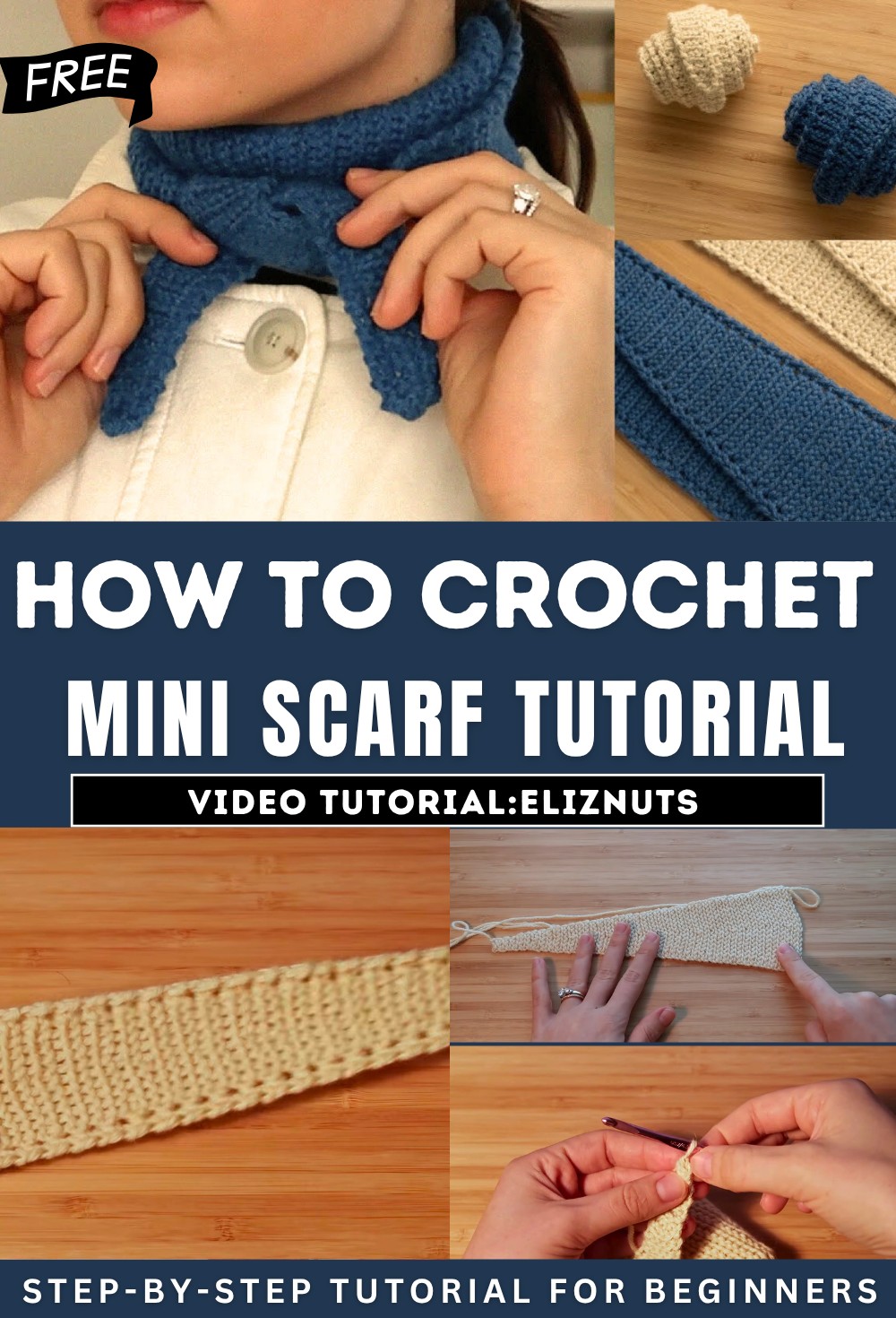 Easy Crochet Mini Scarf Tutorial
