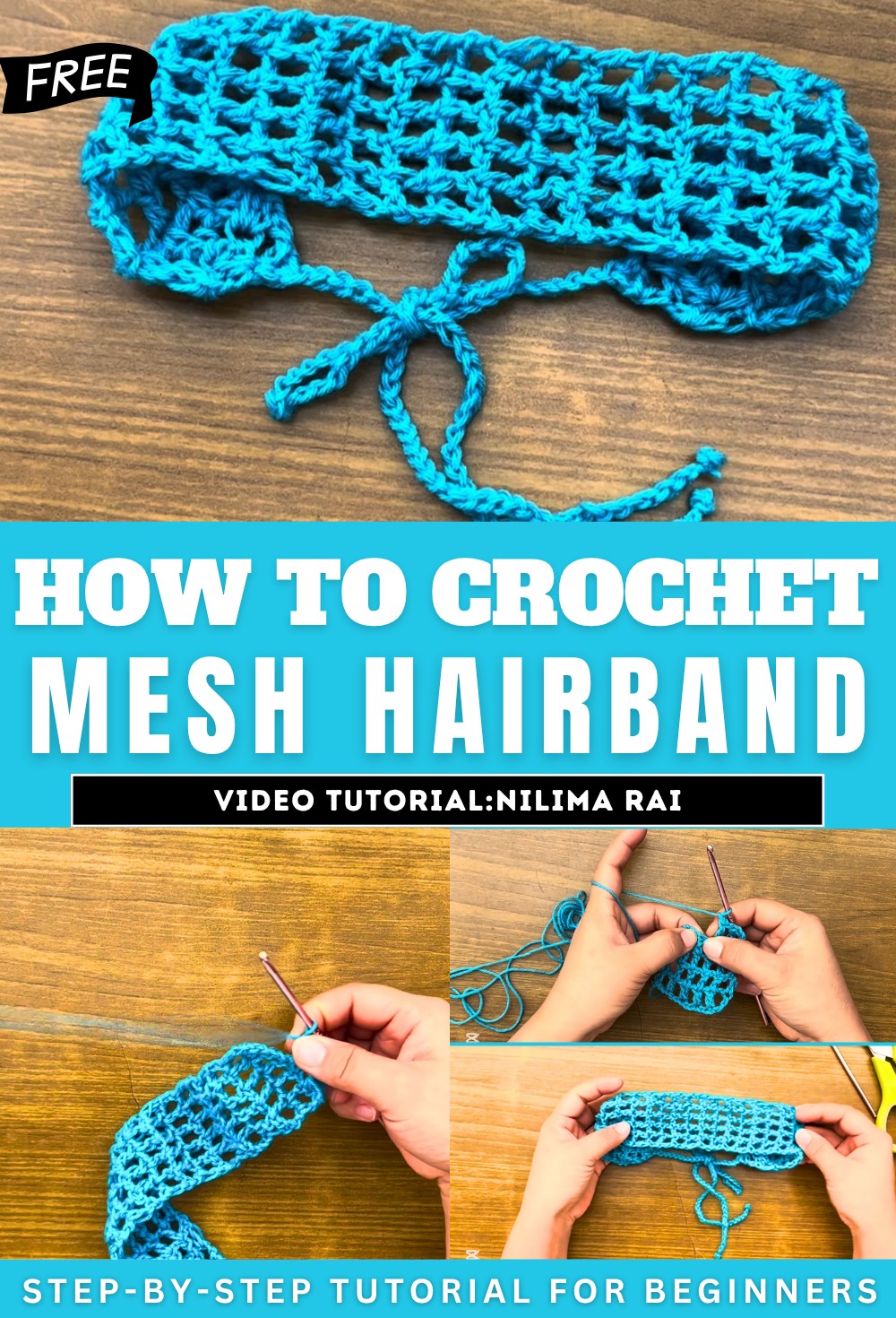 How To Crochet Mesh Hairband