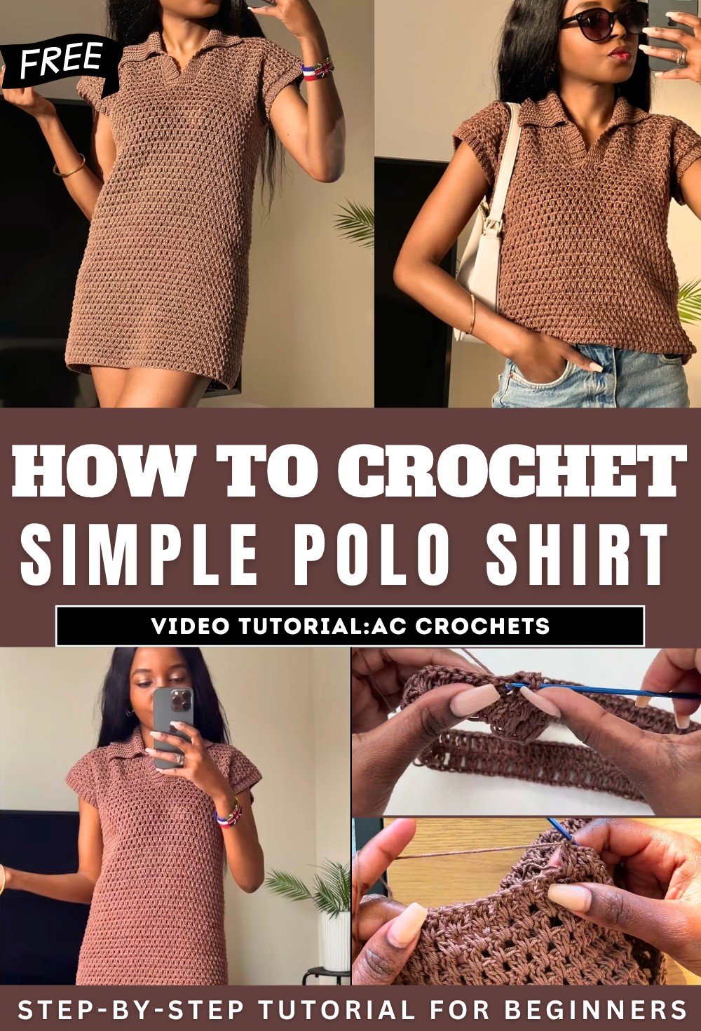 How To Crochet Simple Polo Shirt