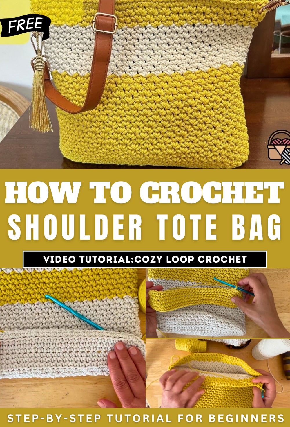 How to Crochet Shoulder Tote Bag
