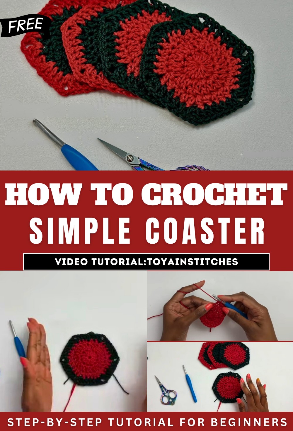 How to Crochet Simple Coaster