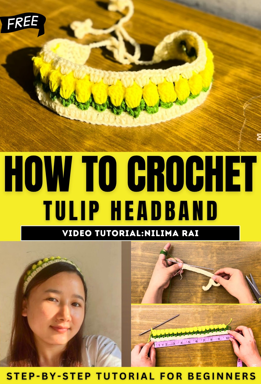 How to Crochet Tulip Headband
