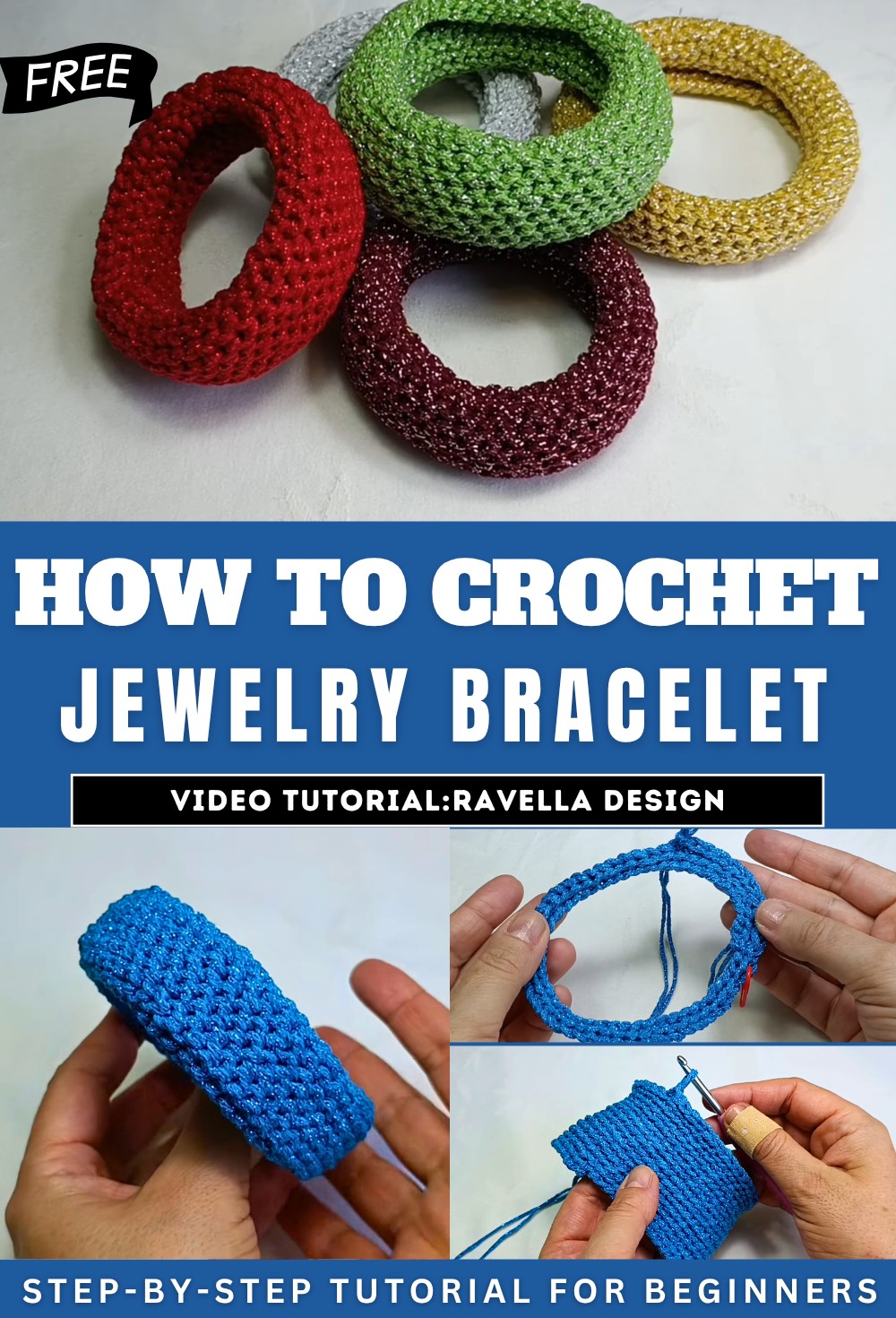 How to Crochet Very Easy Jewelry Bracelet