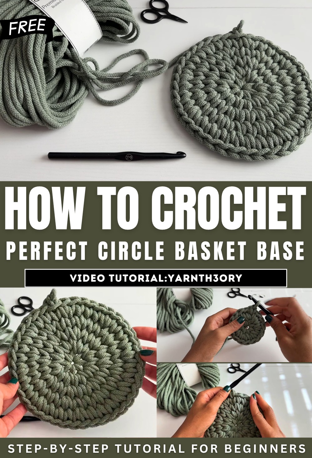 How to Crochet a Perfect Circle Basket Base