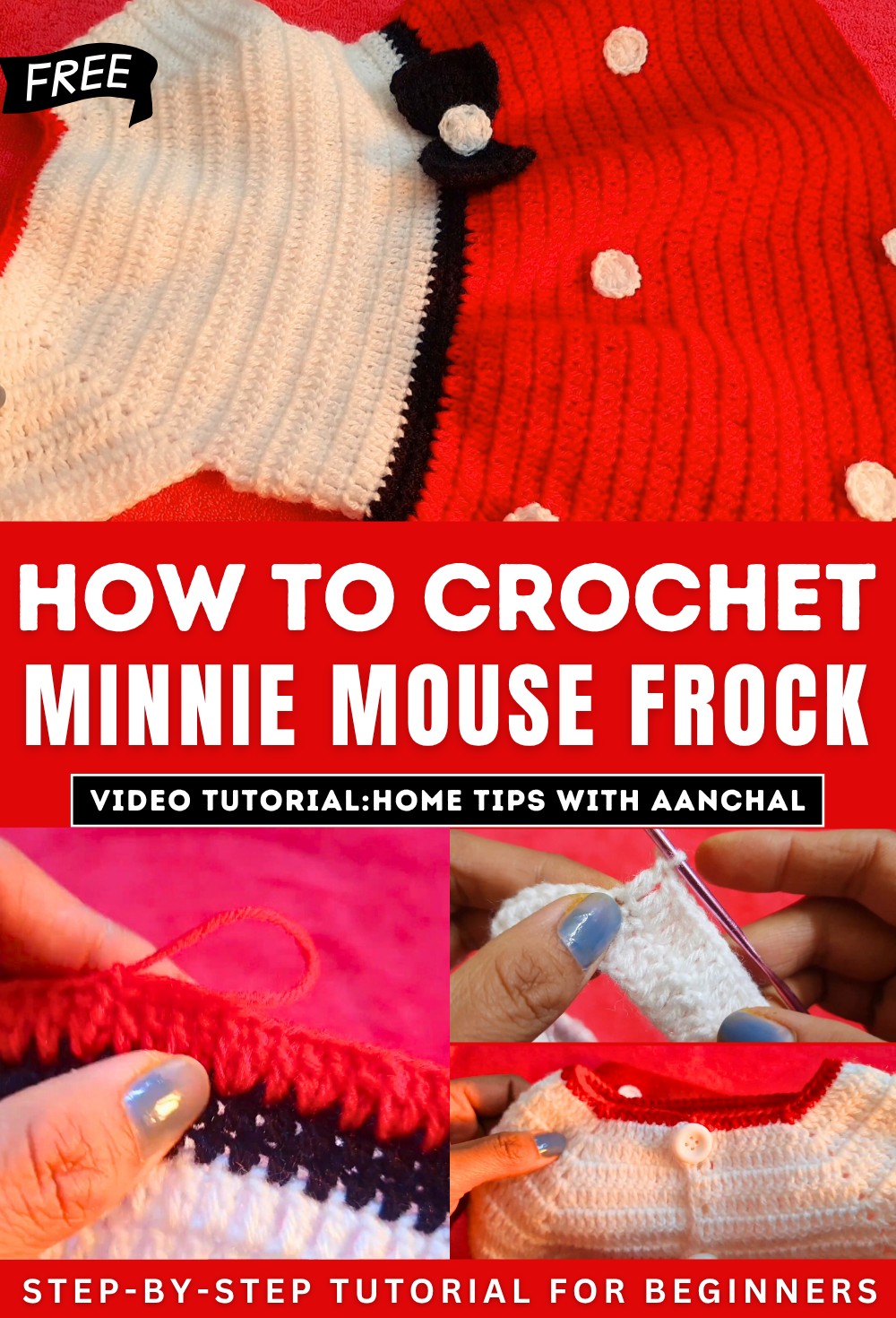 Minnie Mouse Crochet Frock Tutorial