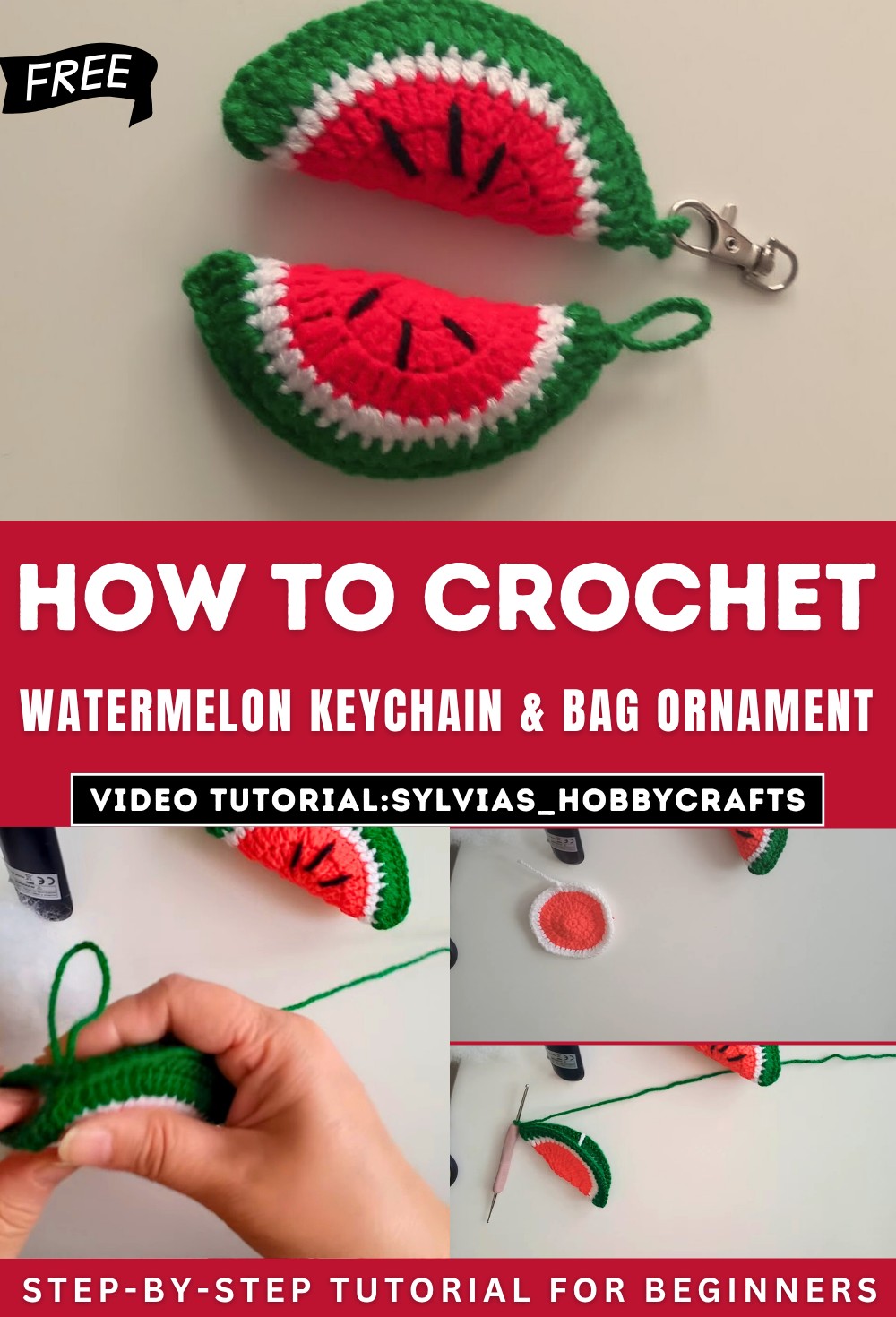 Watermelon Keychain & Bag Ornament