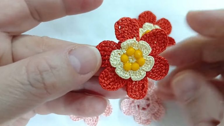 How to Crochet Flower Earrings Tutorial | Lightweight, Easy to Make