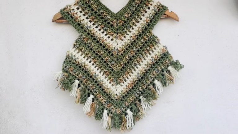 How to Crochet Baby Poncho Dress for Beginners