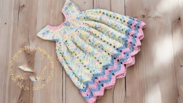 How to Crochet New Born Baby Dress for Beginners