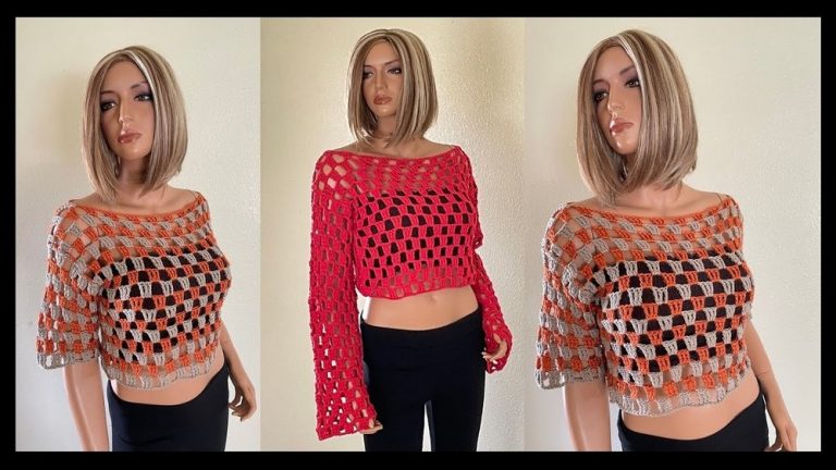 How to Crochet Classic Granny Stitch Crop Top for Beginners