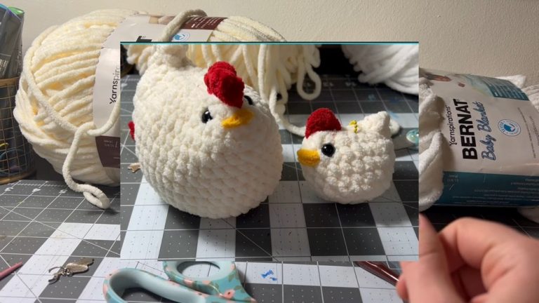 How to Crochet Chicken & Mini Chicken Keychain for Beginners