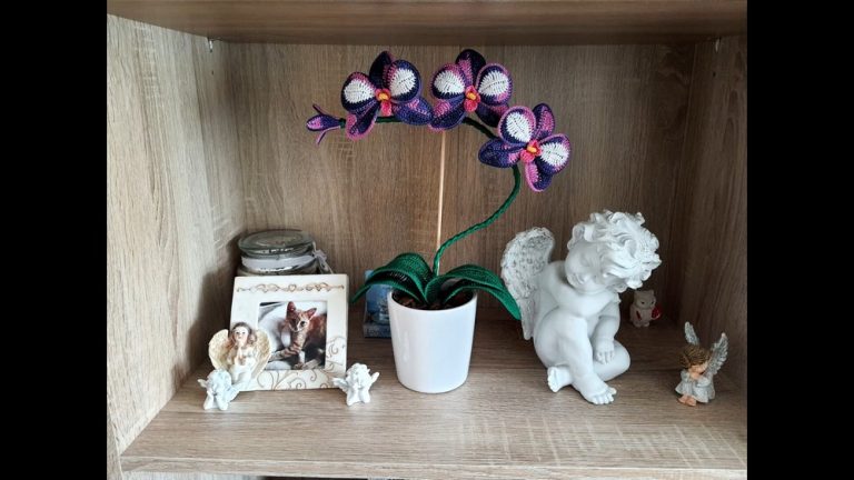 How to Crochet Orchid Plant for Home Decor