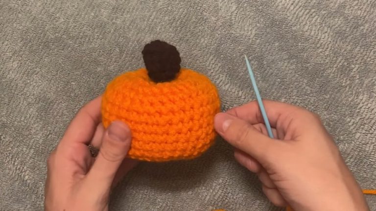 How to Crochet Pumpkin With A Vine for Beginners