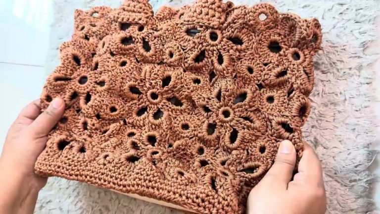 How to Crochet Floral Bag Tutorial for Beginners