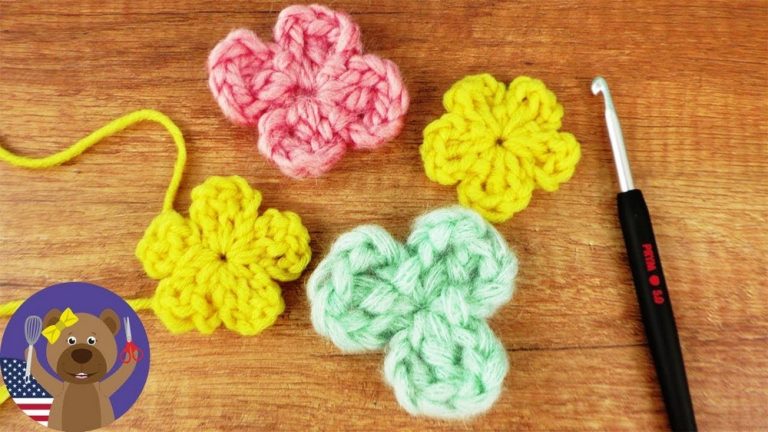 How to Crochet Mini Small Flowers for Spring Decor