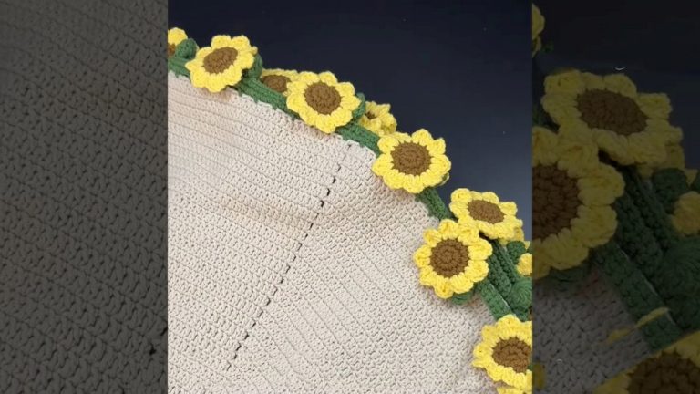 How To Crochet Sunflower Blanket for Beginners