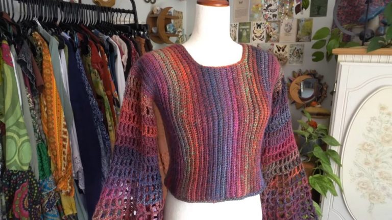 How to Crochet Bell Sleeve Sweater (That Looks Like It’s Knit!)