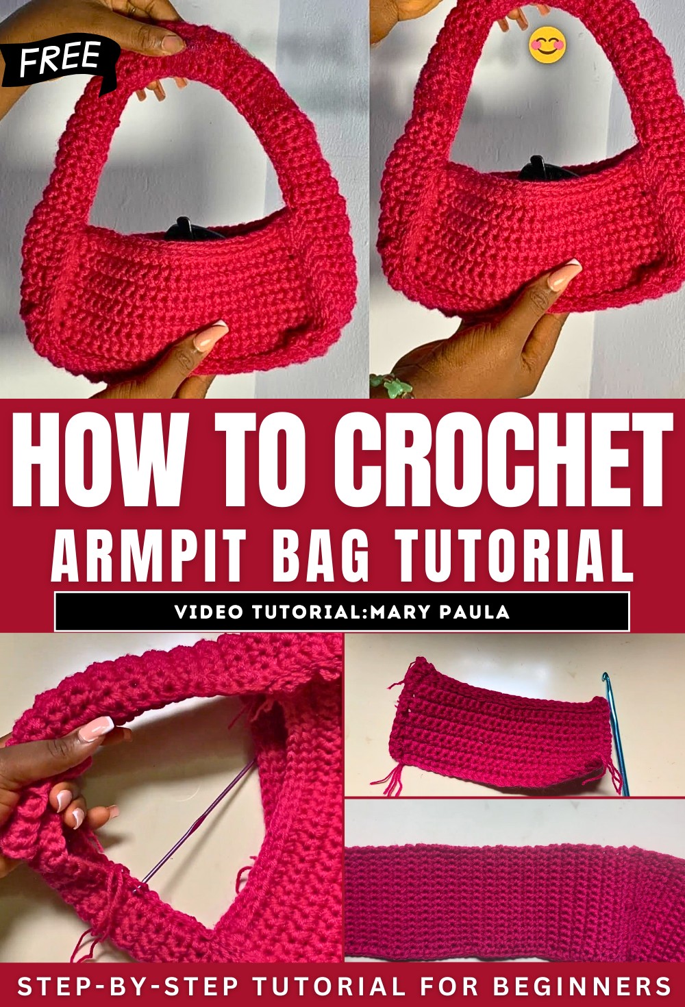 Crochet Armpit Bag Tutorial