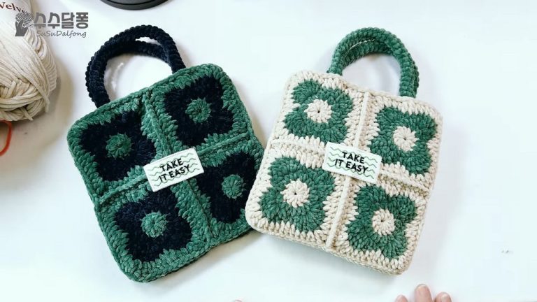 How to Crochet Flower Motif Bag for Beginners