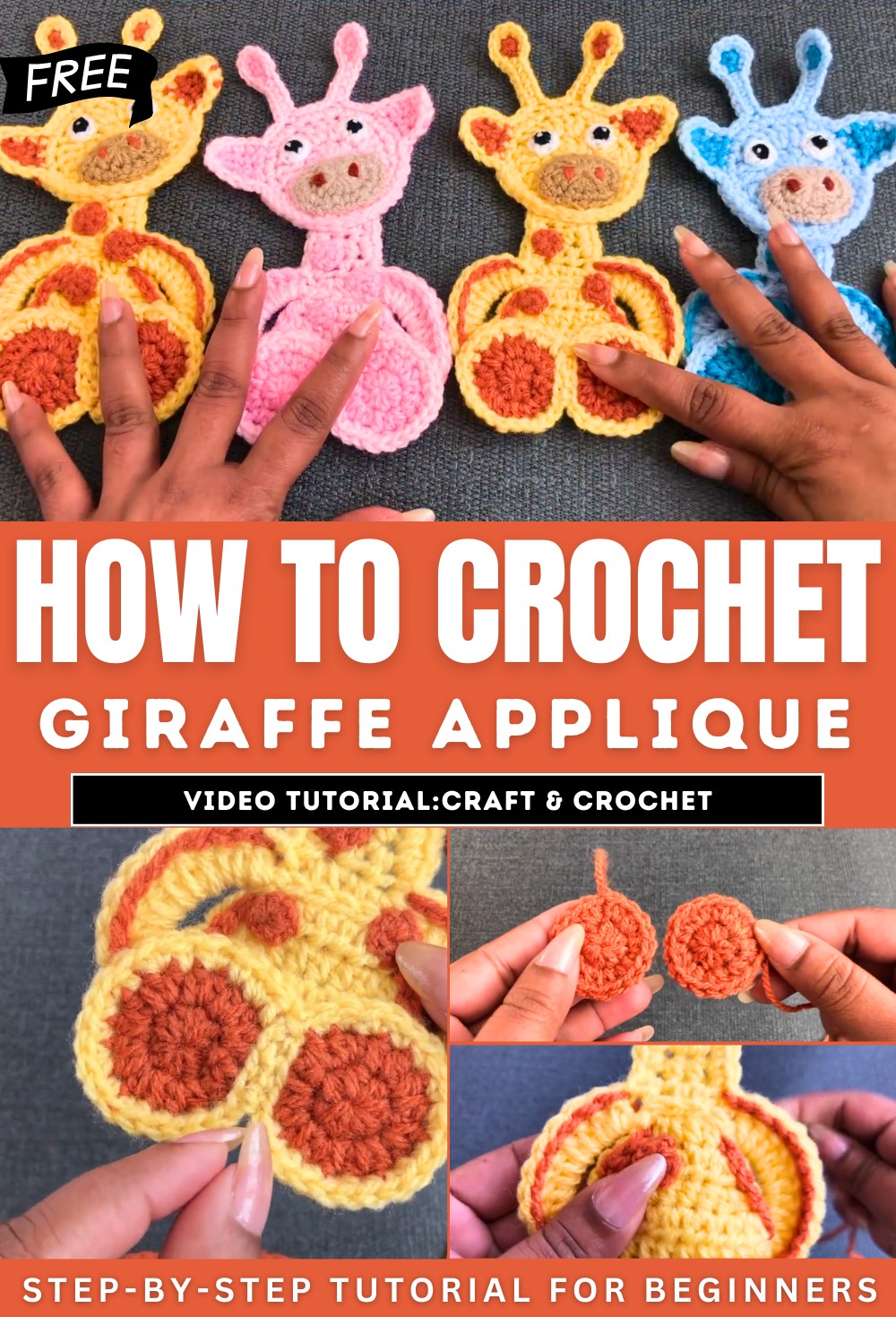 How To Crochet Giraffe Applique