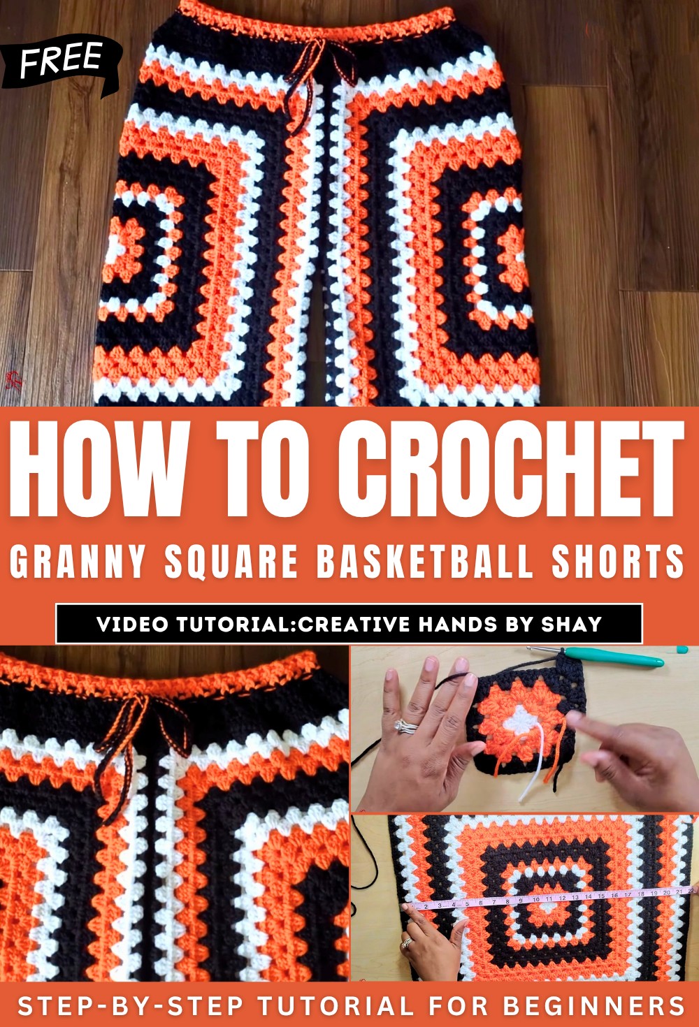 How-To Granny Square Basketball Shorts