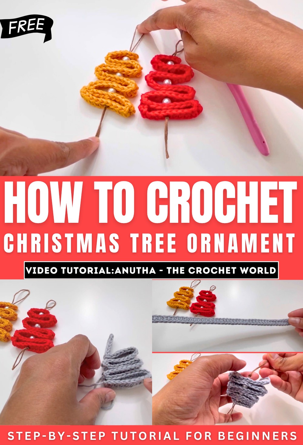 How to Crochet Christmas Tree Ornament