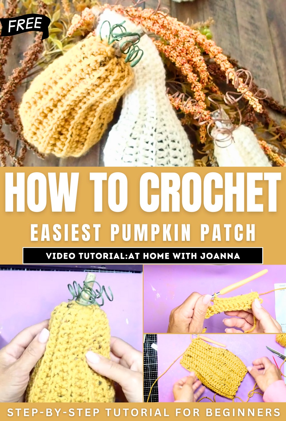 How to Crochet Easiest Pumpkin Patch