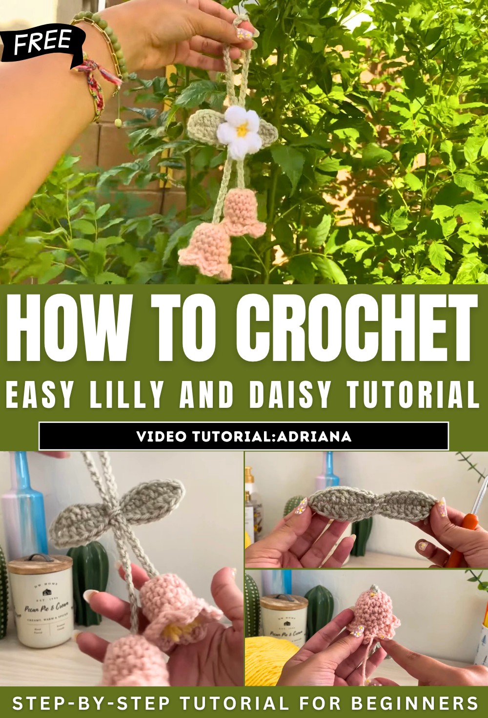 How to Crochet Easy Lilly and Daisy Tutorial