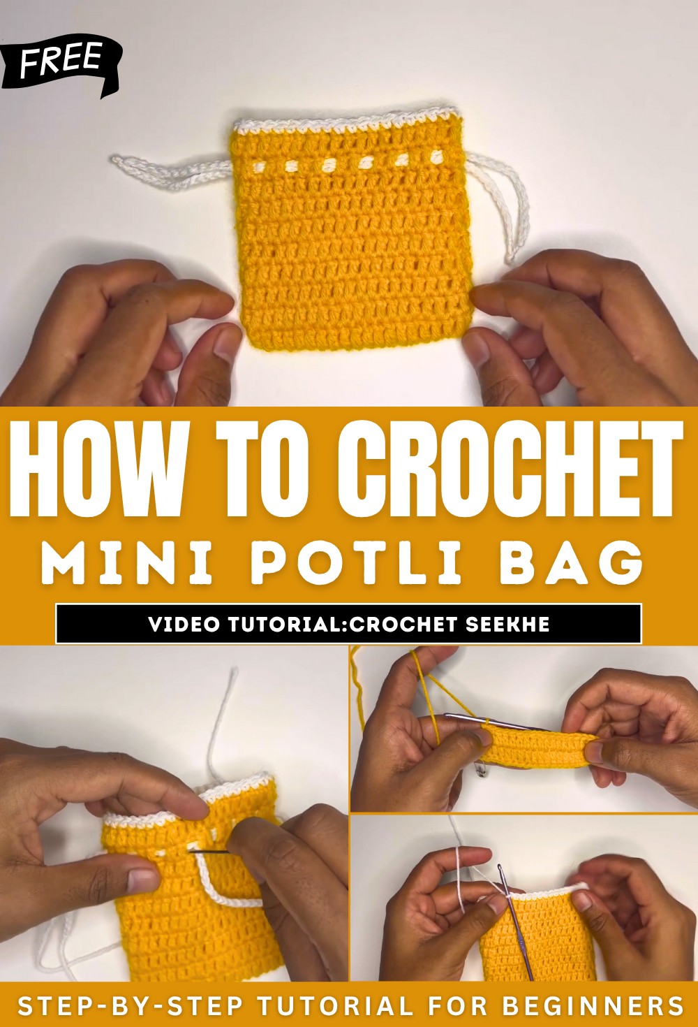 How to Crochet Easy Mini Potli Bag
