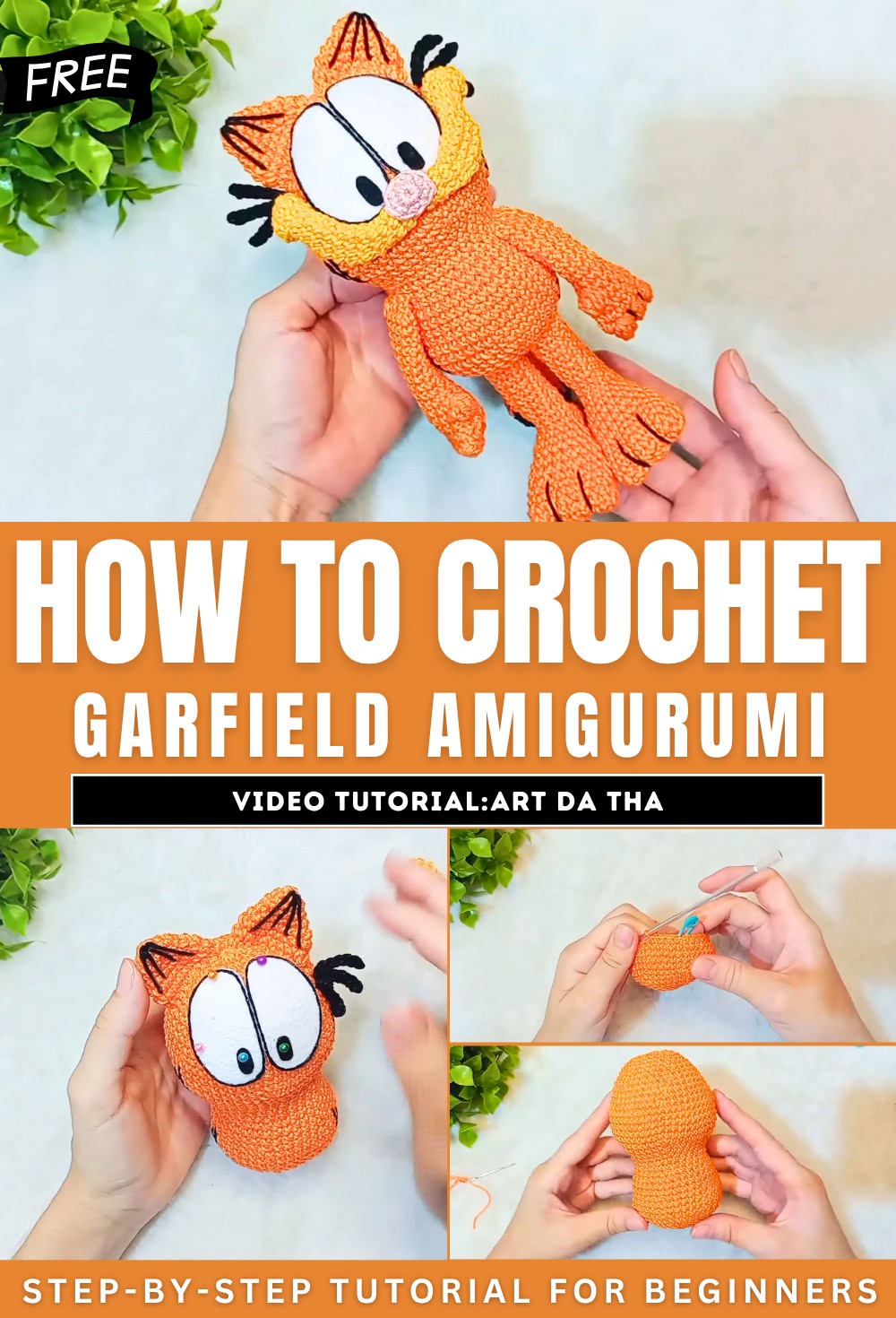 How to Crochet Garfield Amigurumi