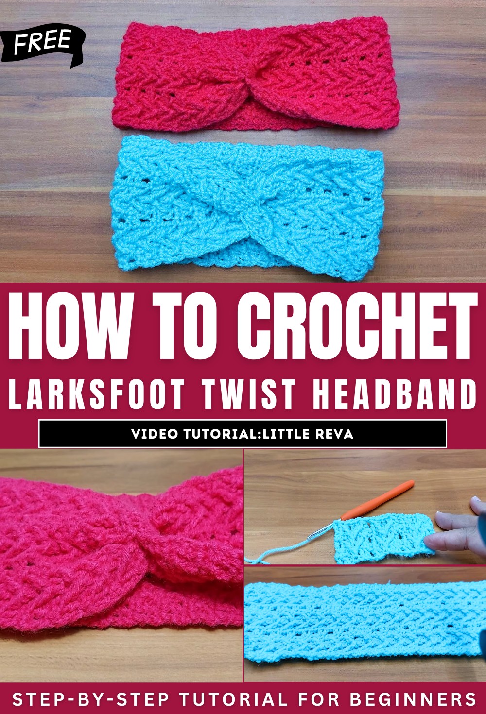 How to Crochet Larksfoot Twist Headband