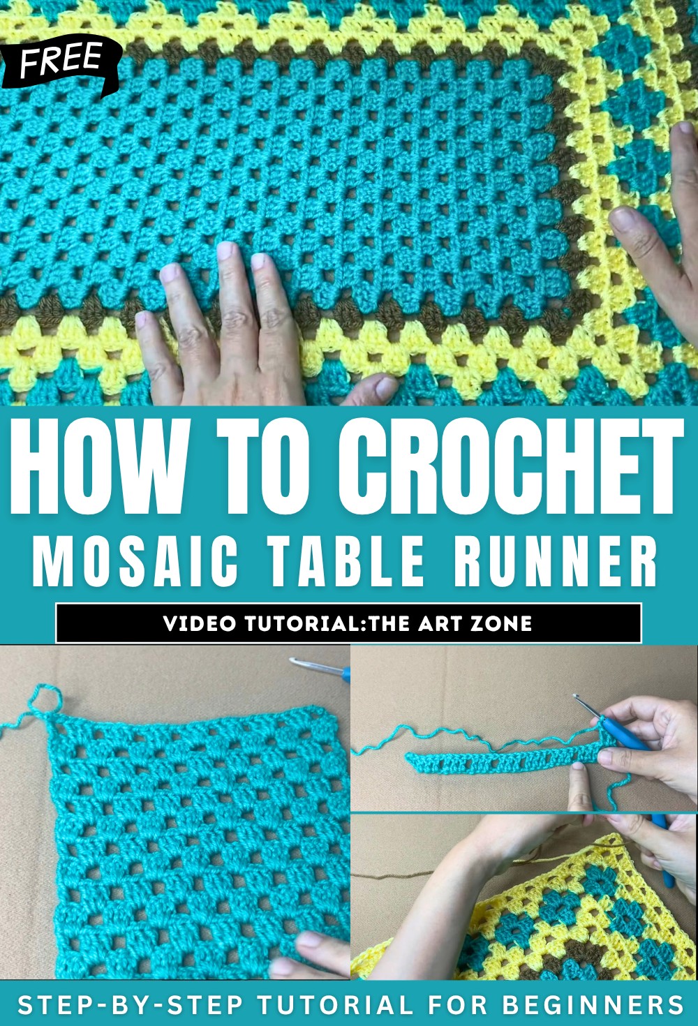 How to Crochet Mosaic Table Runner