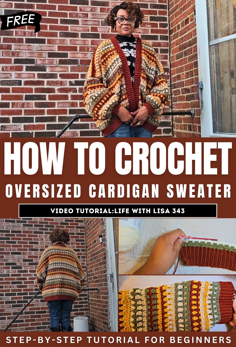 How to Crochet Oversized Cardigan Sweater
