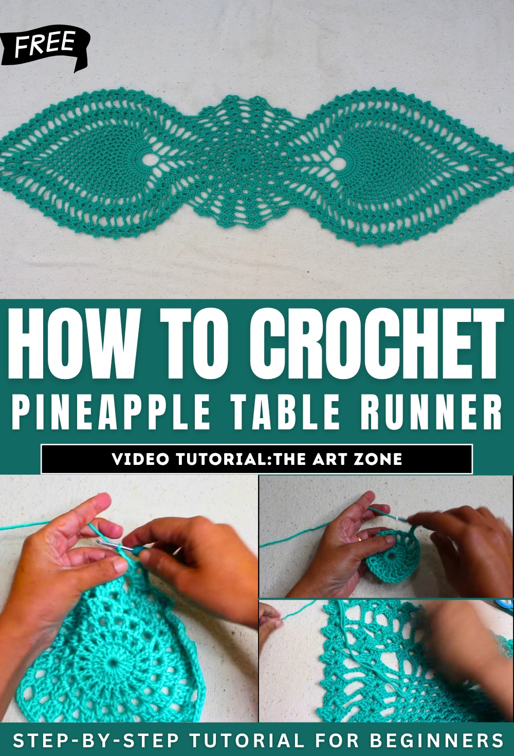How to Crochet Pineapple Table Runner