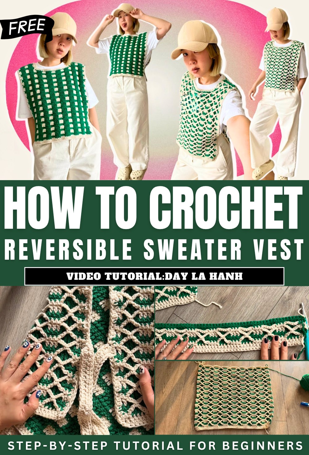 How to Crochet Reversible Sweater Vest