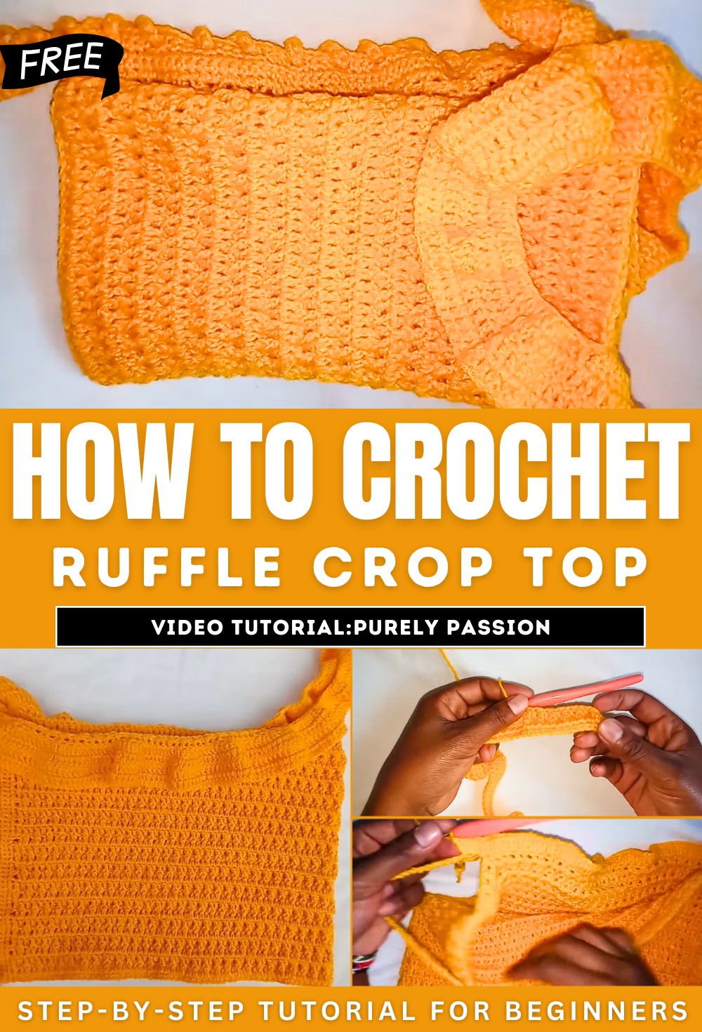 How to Crochet Ruffle Crop Top