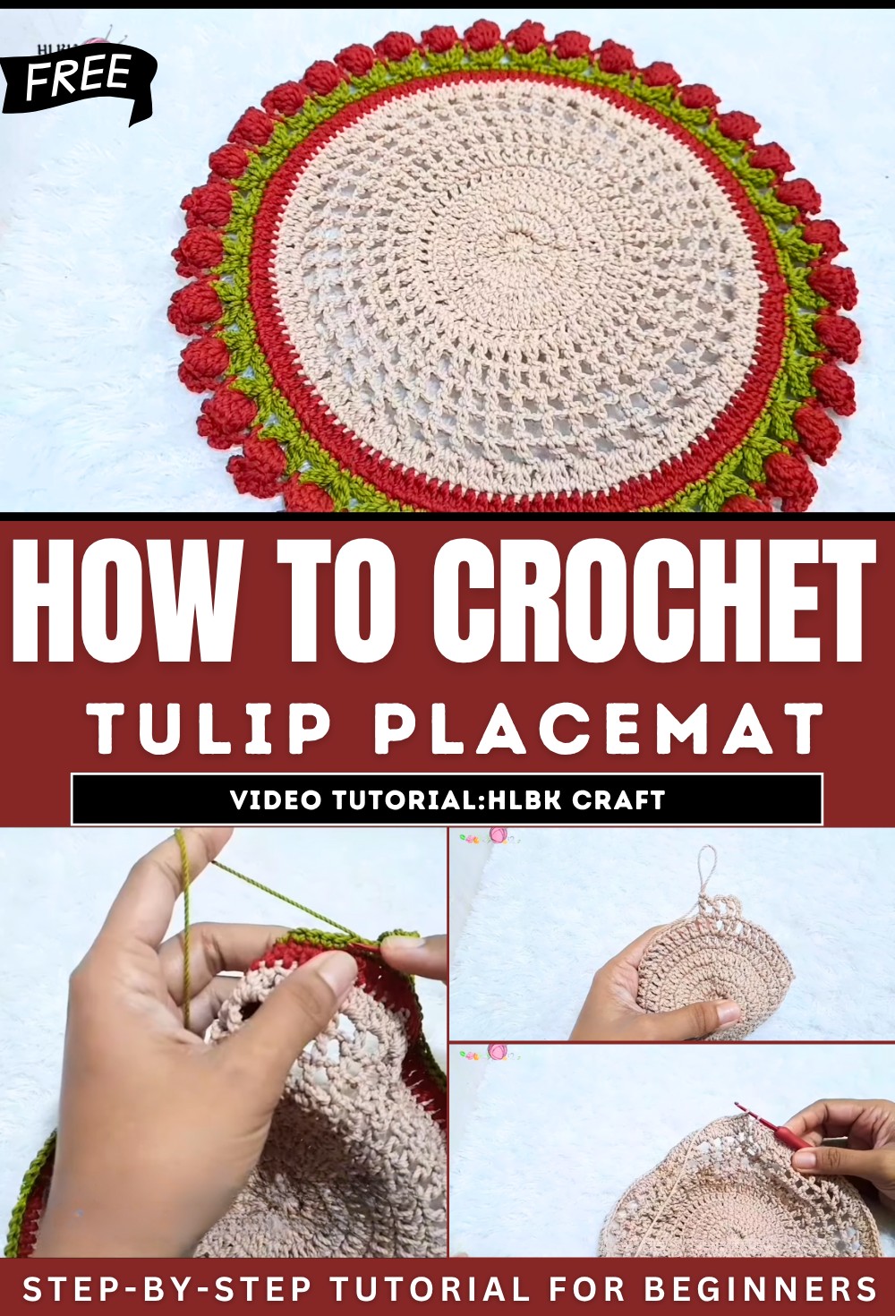 How to Crochet Tulip Placemat