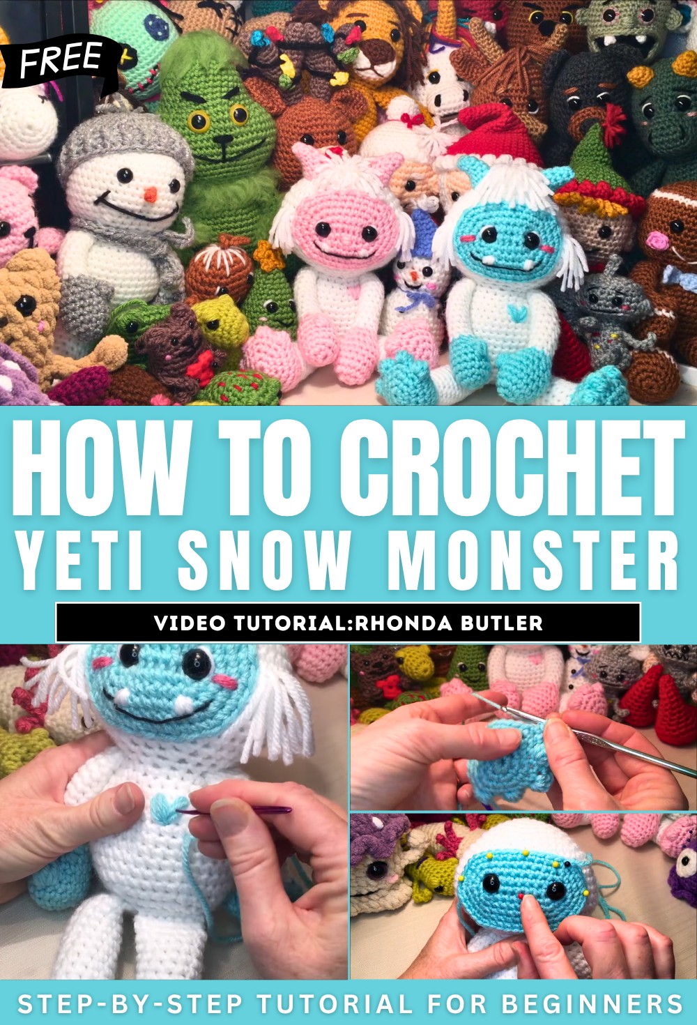 How to Crochet Yeti Snow Monster